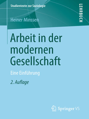 cover image of Arbeit in der modernen Gesellschaft